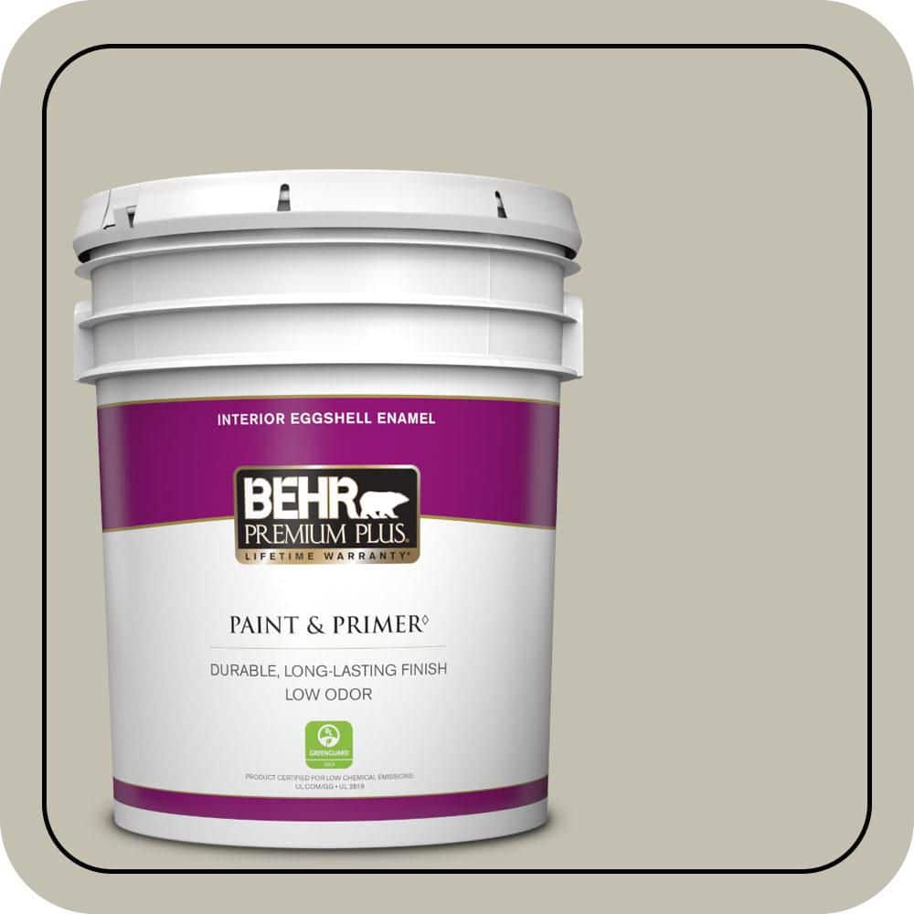 BEHR PREMIUM PLUS 5 gal. #N350-3 Biking Trail Eggshell Enamel Low Odor Interior Paint & Primer