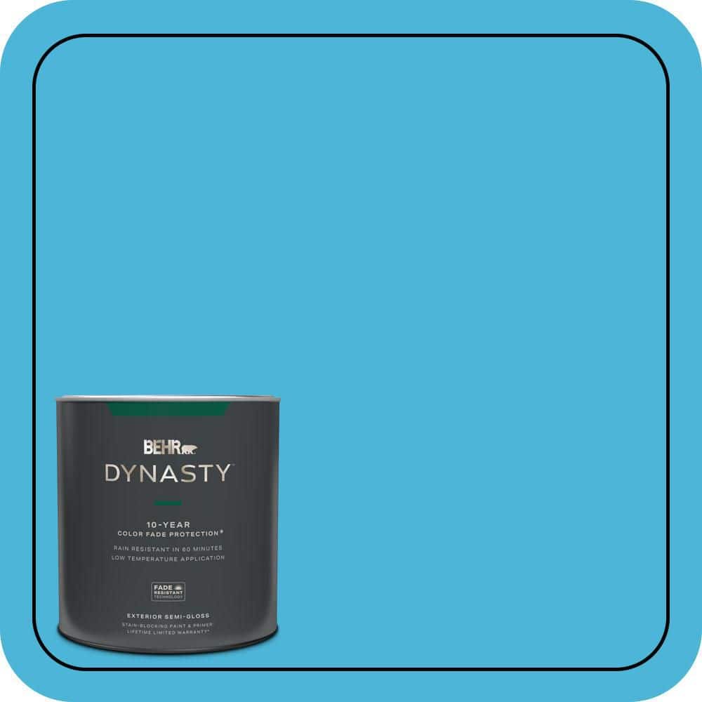 BEHR DYNASTY 1 qt. #P490-4 Aztec Sky Semi-Gloss Enamel Exterior Stain-Blocking Paint & Primer