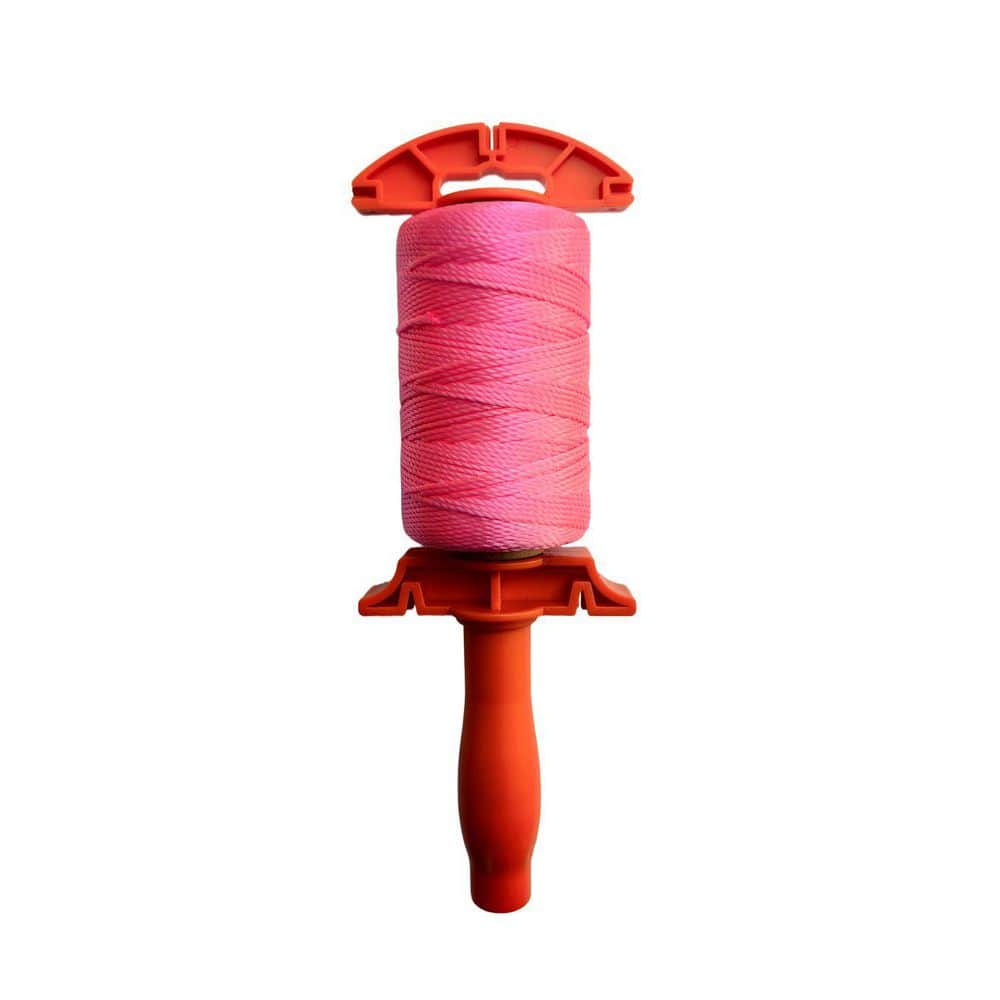 Everbilt 500 ft. 1/16 in. Twisted Mason Line Reel Polypropylene Pink Non-Wire Rope
