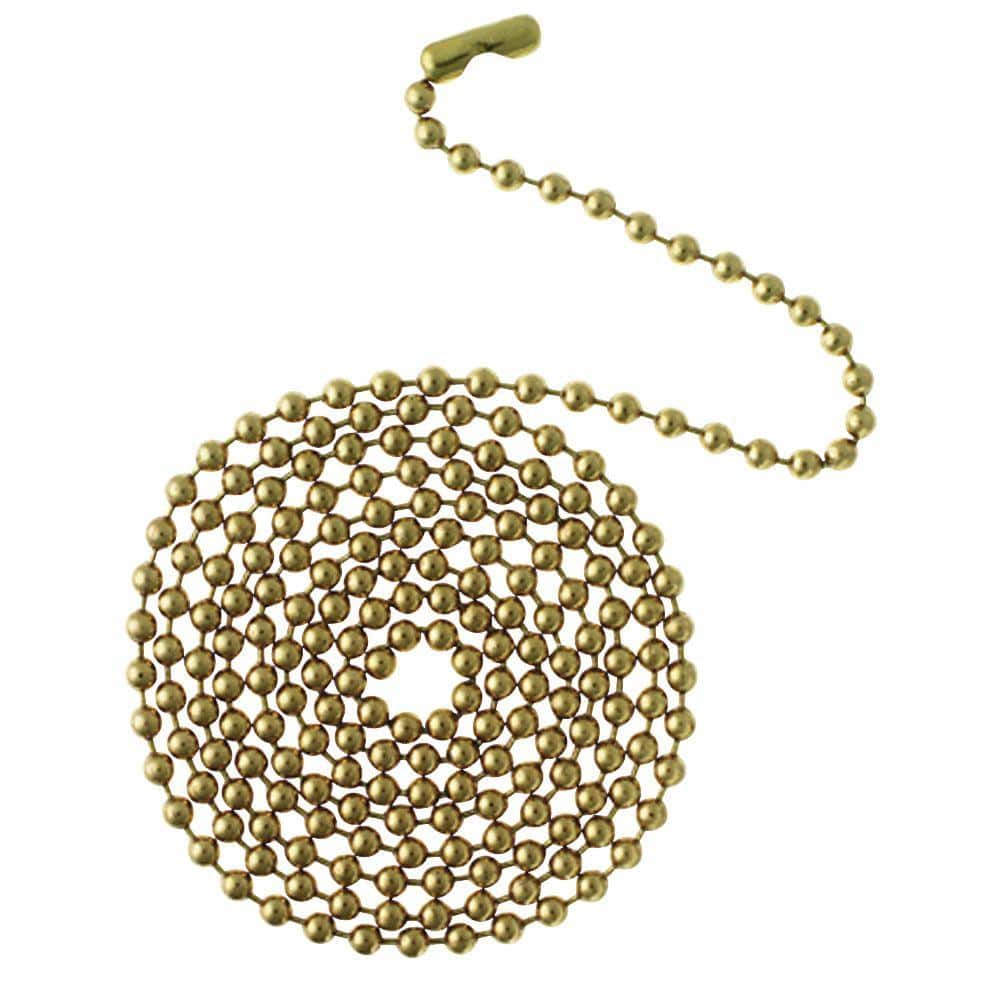 Westinghouse 12 ft. Solid Brass Beaded Chain with Connector (2)