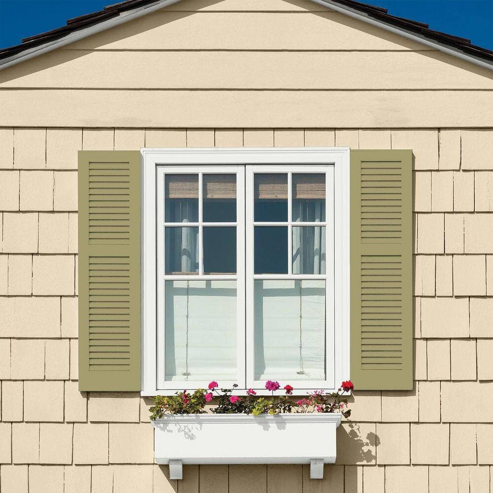 Glidden Premium 1 qt. PPG1114-5 Pea Soup Satin Exterior Latex Paint (4)