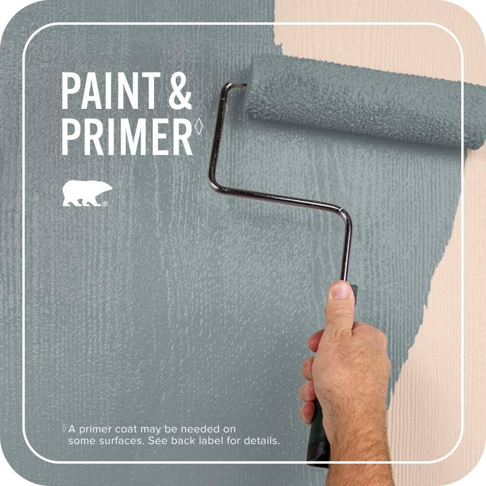 BEHR PREMIUM PLUS 1 gal. #PPU12-15 Atmospheric Flat Exterior Paint & Primer (2)