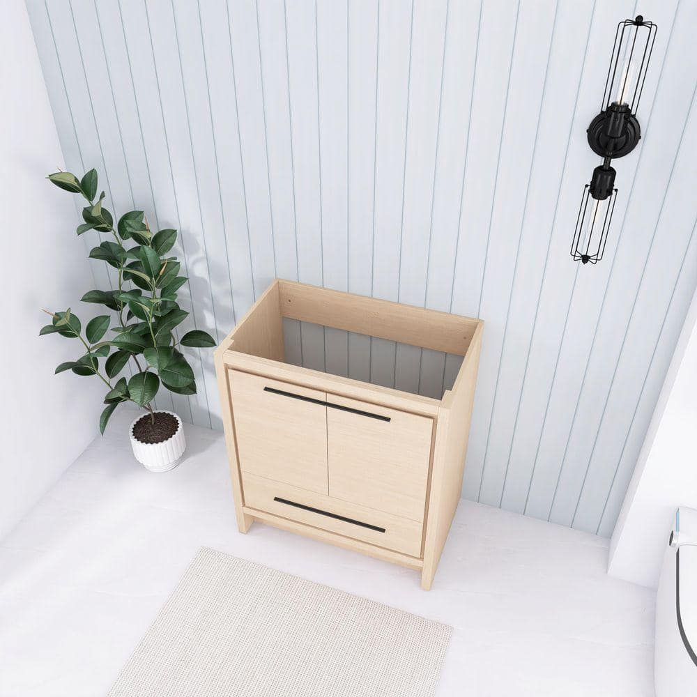 UPIKER 30 in. Bath Vanity Cabinet without Top in Dune Oak Unassembled (3)