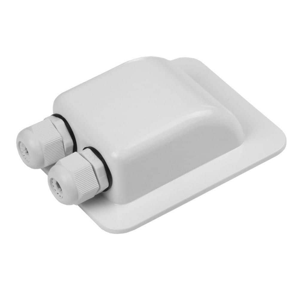 Vrbgify Durable ABS Solar Dual Cable Entry Gland, Weatherproof, Fit 2 sq.mm-6 sq.mm Cables for RV, Campervan, Boat Solar Project