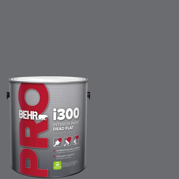 BEHR PRO 1 gal. #PPF-49 Platinum Gray Dead Flat Interior Paint (2)