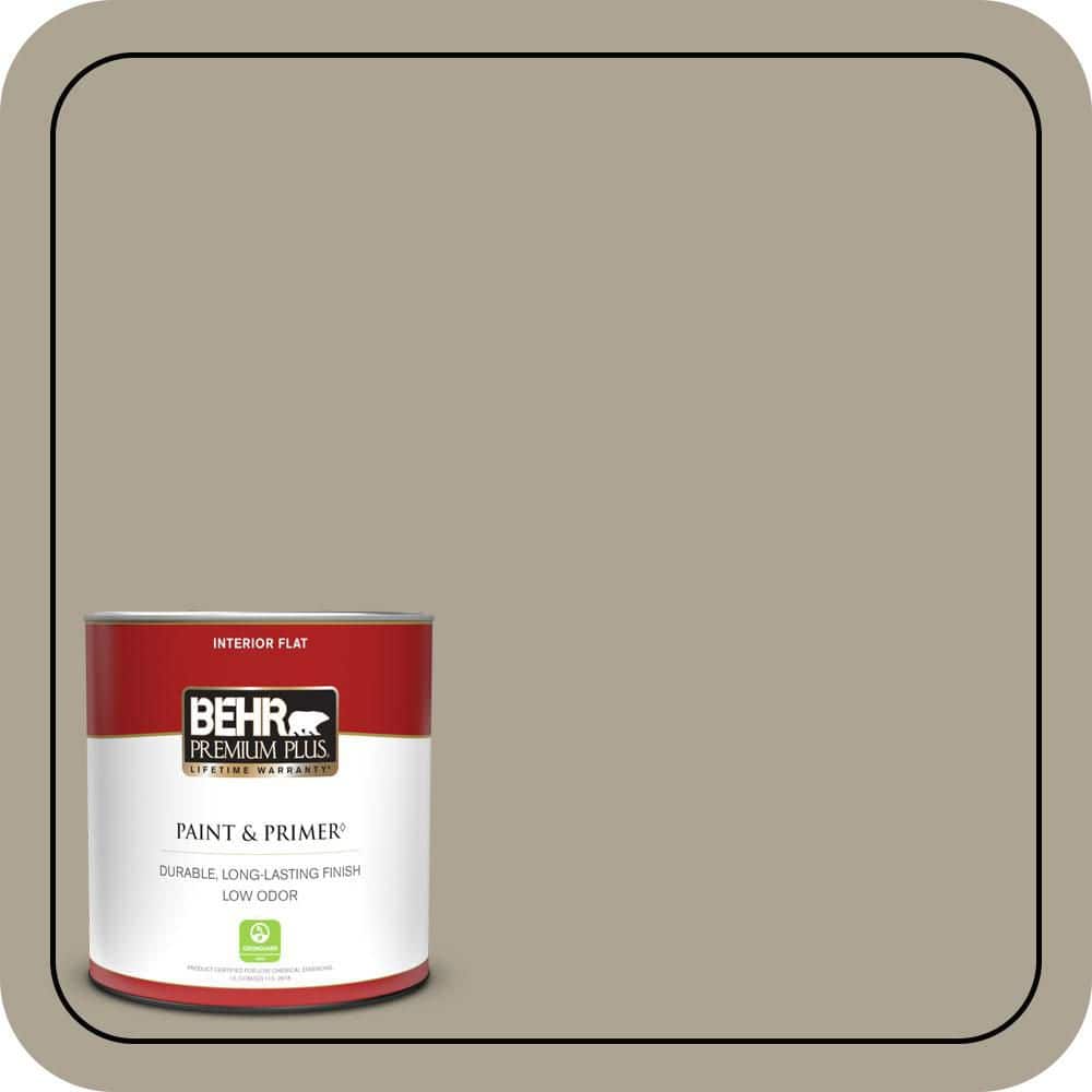 BEHR PREMIUM PLUS 1 qt. #MQ2-52 Roadside Flat Low Odor Interior Paint & Primer