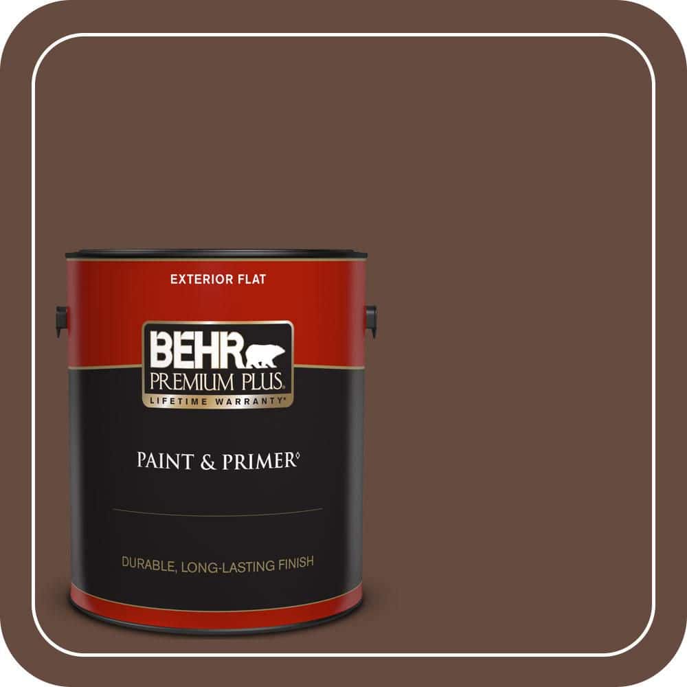 BEHR PREMIUM PLUS 1 gal. #QE-16 Earth Chicory Flat Exterior Paint & Primer