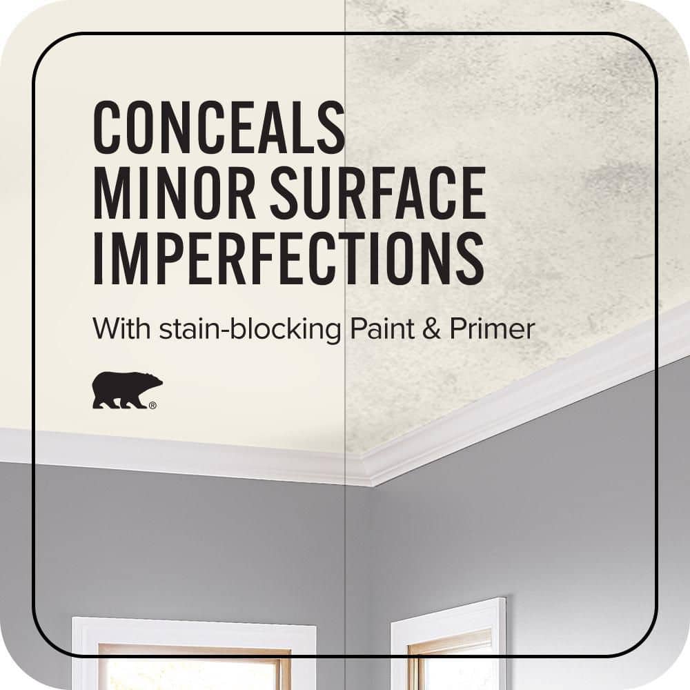 BEHR ULTRA 1 gal. Designer Collection #DC-003 Blank Canvas Ceiling Flat Interior Paint & Primer (4)