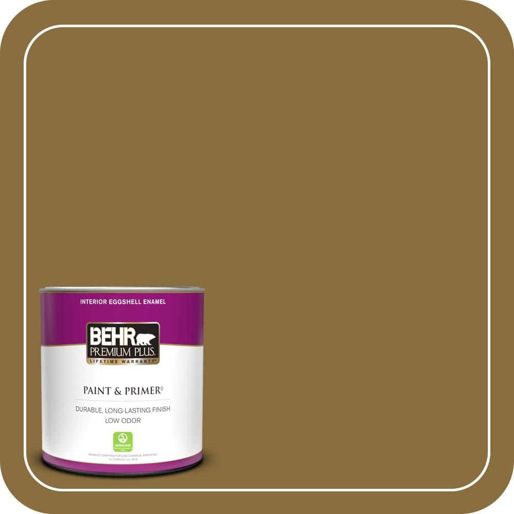 BEHR PREMIUM PLUS #S310-7A Vintage Brass Enamel Interior/Exterior Paint and Primer Color Sample