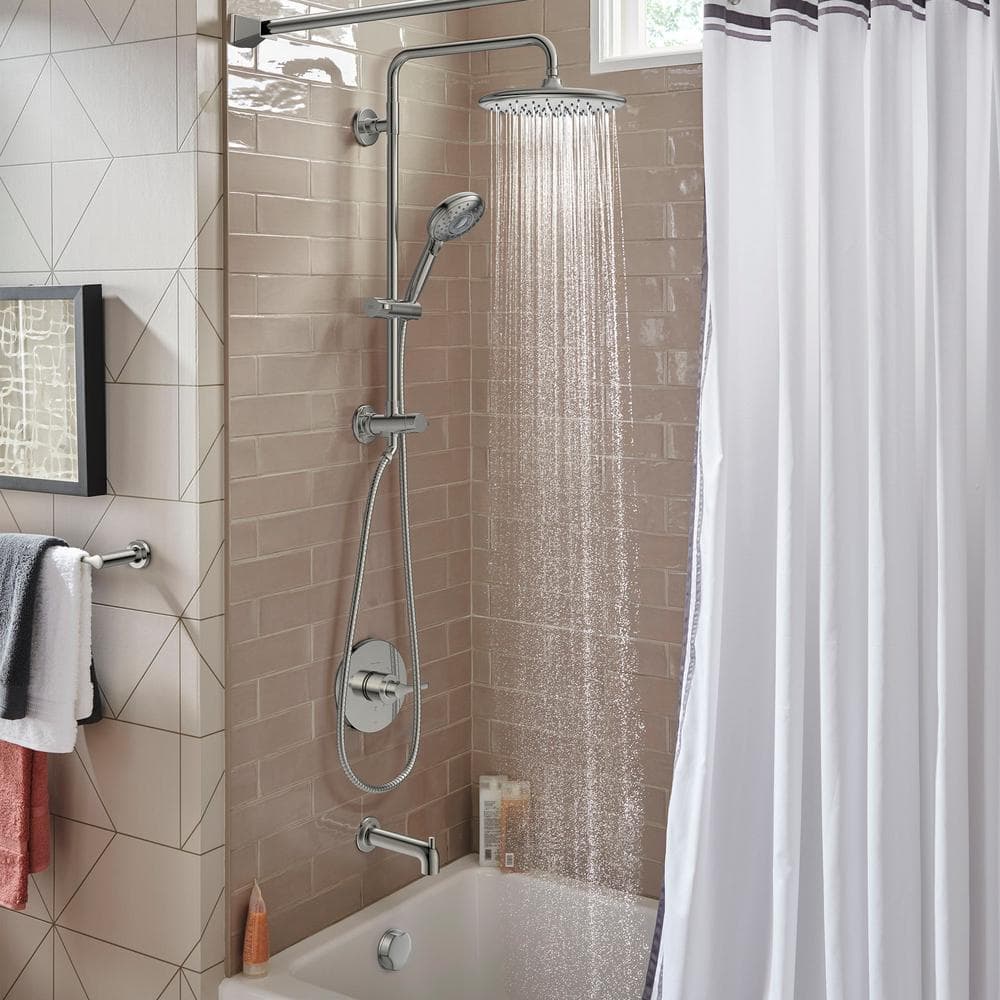 American Standard Spectra Versa 4-Spray Round 24 in. Wall Bar Shower Kit with Hand Shower 1.8 GPM (2)