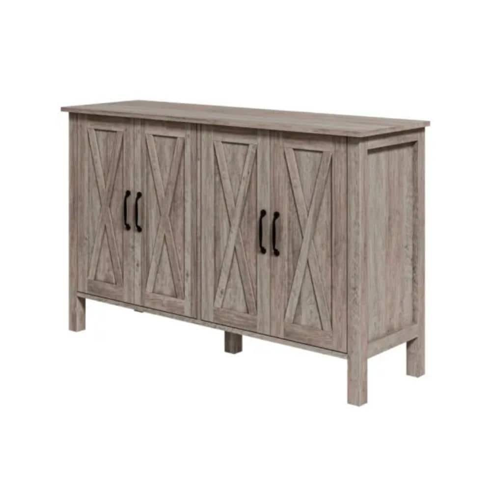Unbranded 47.3 in. W x 14.5 in. D x 29.5 in. H Bathroom Gray Linen Cabinet