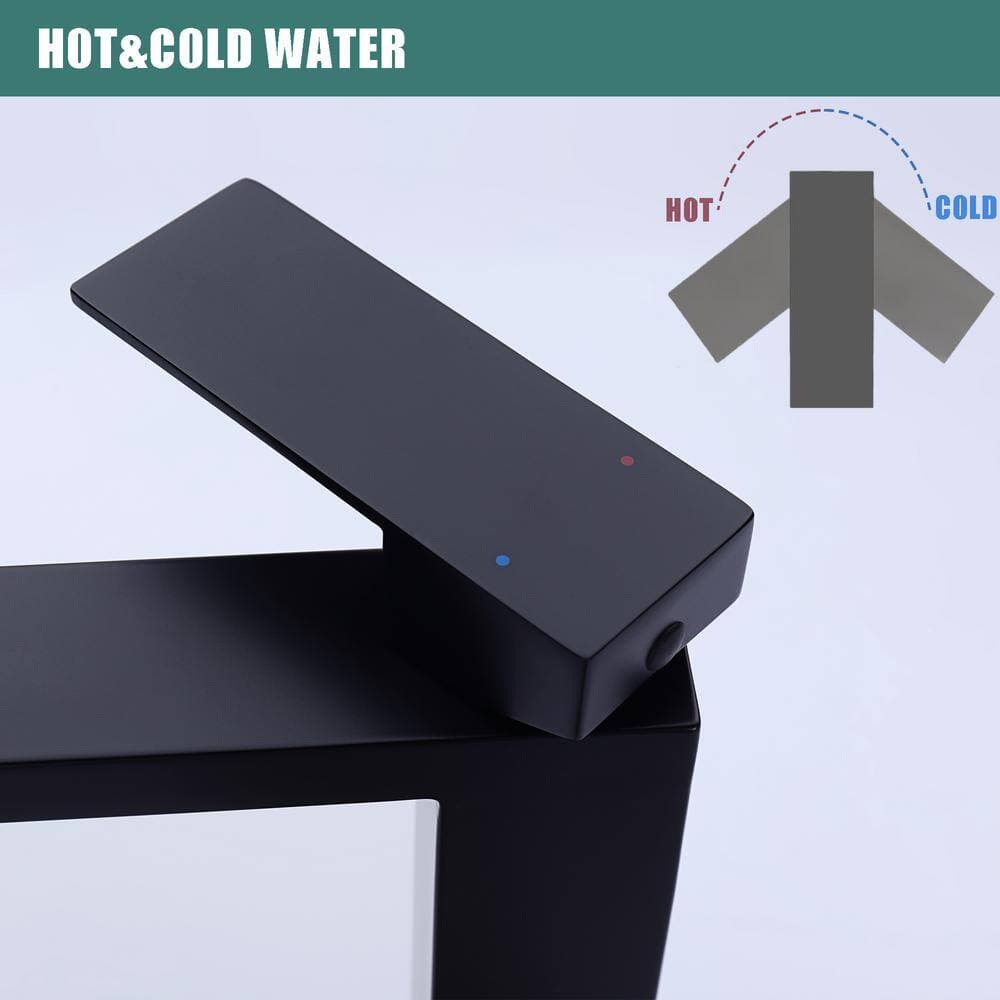 ATKING Stainless Steel Vessel Faucet Single Handle Bathroom Faucet with 15° Angled Spout Splash-Free Soft Water Flow (3)