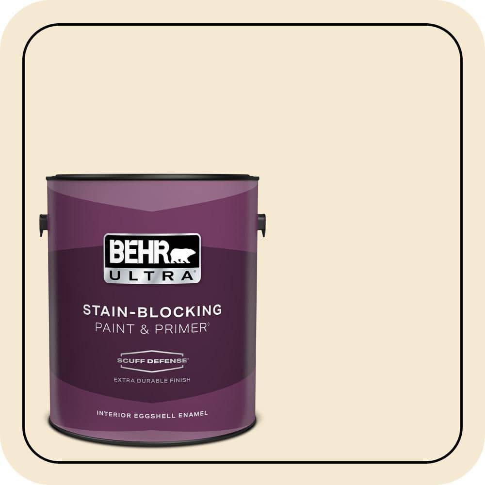 BEHR ULTRA 1 gal. #YL-W07 Smooth Silk Extra Durable Eggshell Enamel Interior Paint & Primer