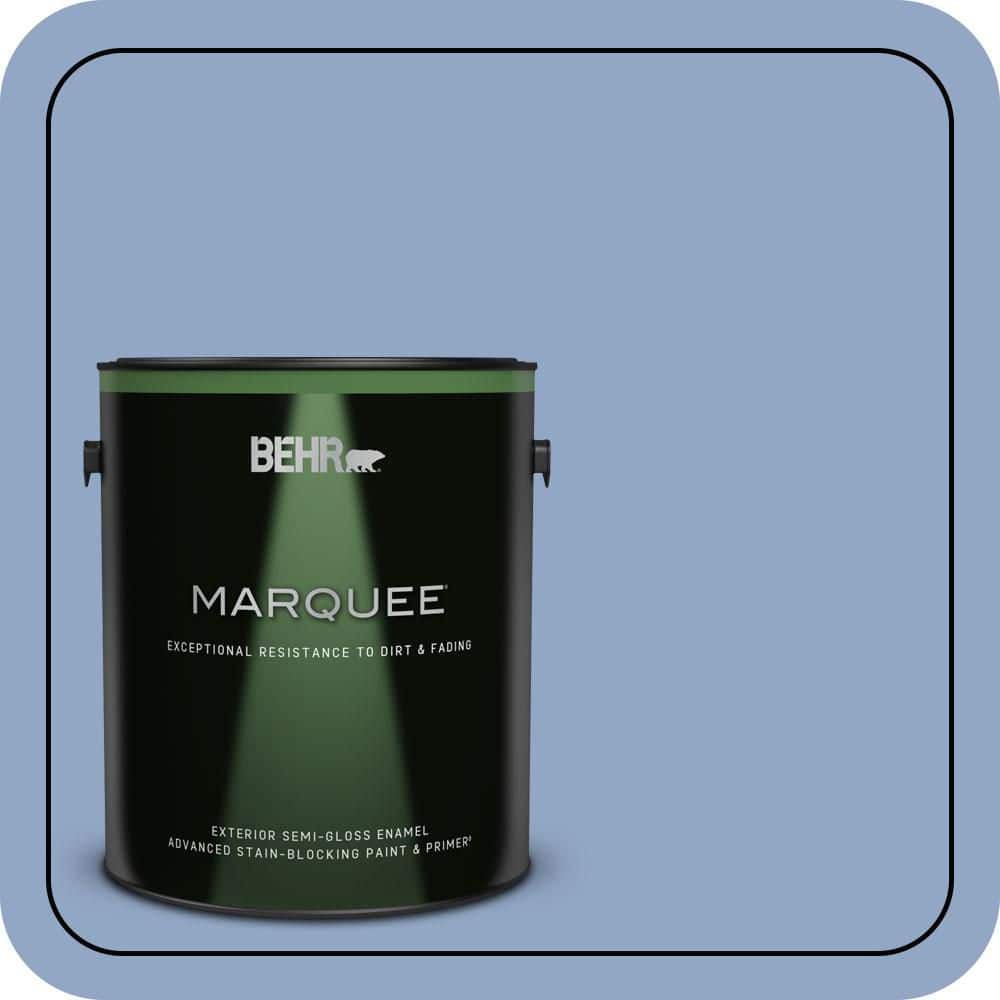 BEHR MARQUEE 1 gal. #PPU15-13 Blue Hydrangea Semi-Gloss Enamel Exterior Paint & Primer