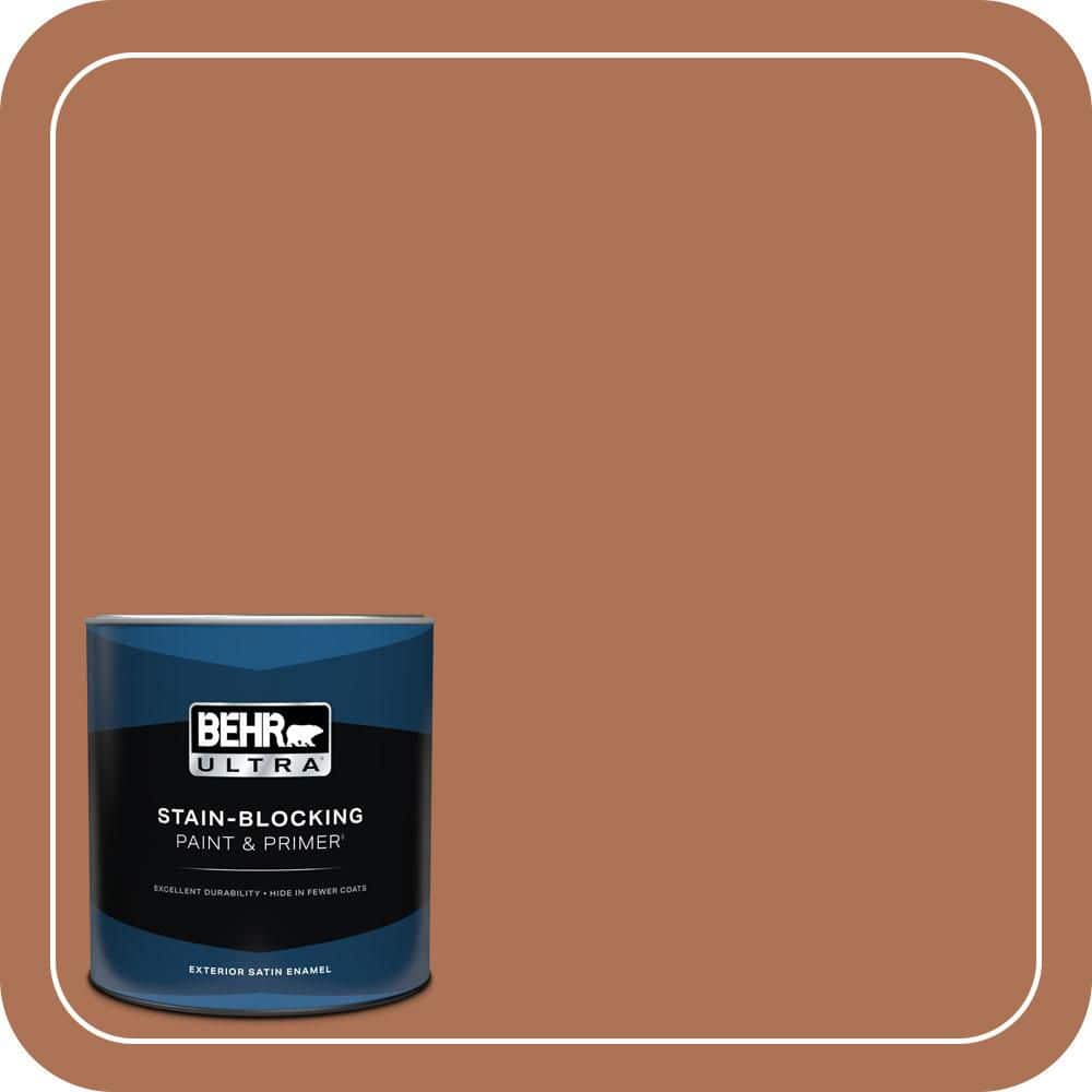 BEHR ULTRA 1 qt. #PPU3-15 Glazed Pot Satin Enamel Exterior Paint & Primer