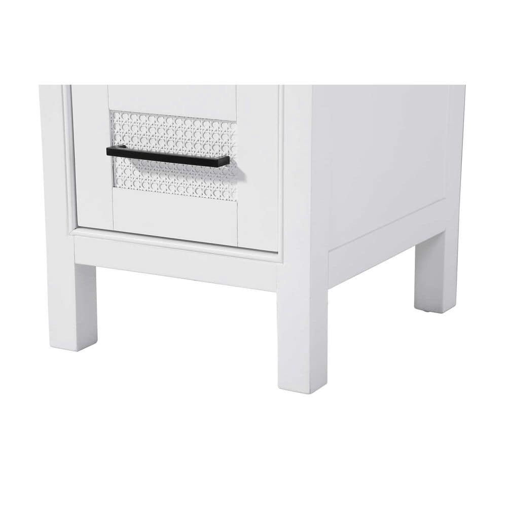 TIMELESS HOME 16 in. W x 18 in. D x 72 in. H White Freestanding Linen Cabinet (2)
