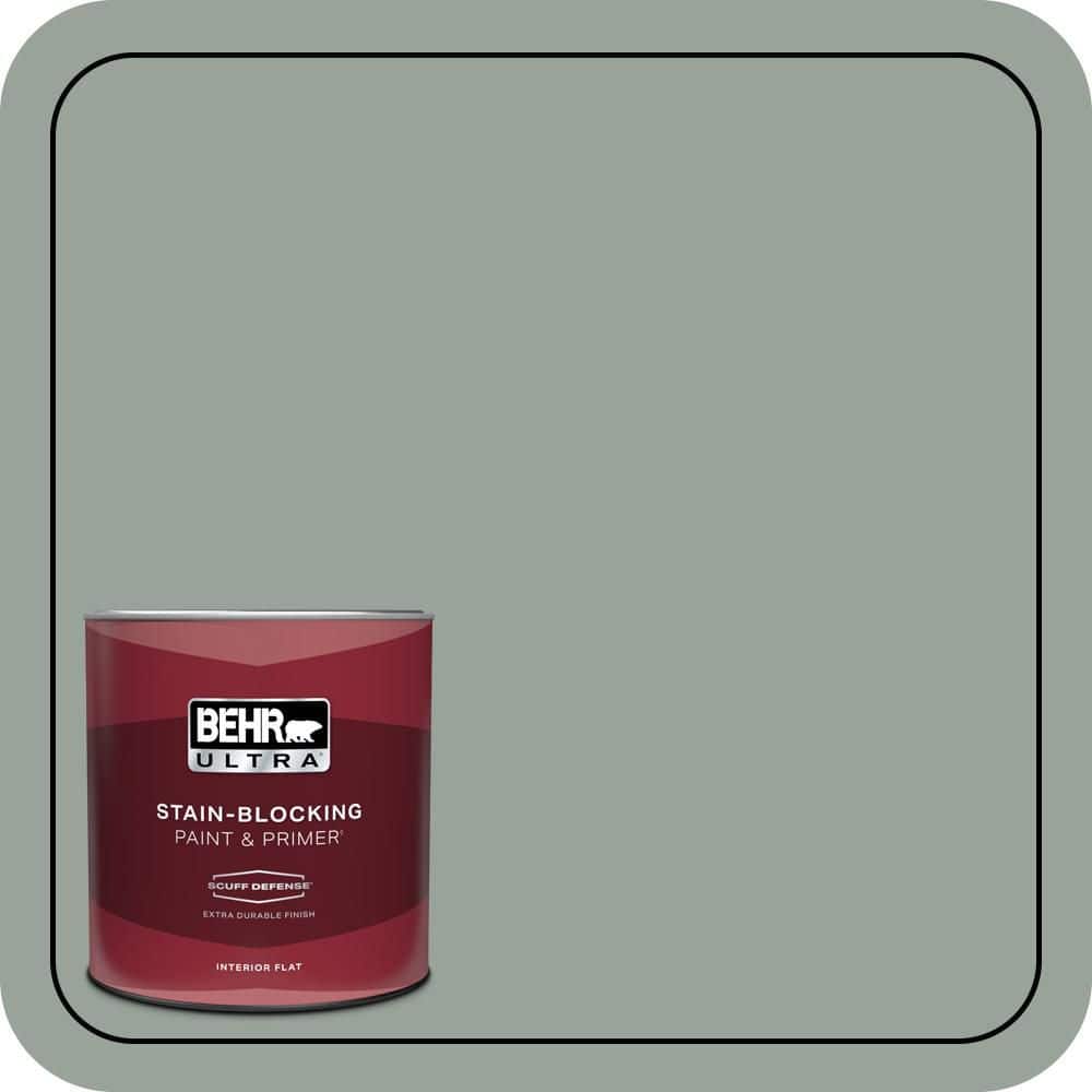BEHR ULTRA 1 qt. #N410-4 Natures Gift Extra Durable Flat Interior Paint & Primer
