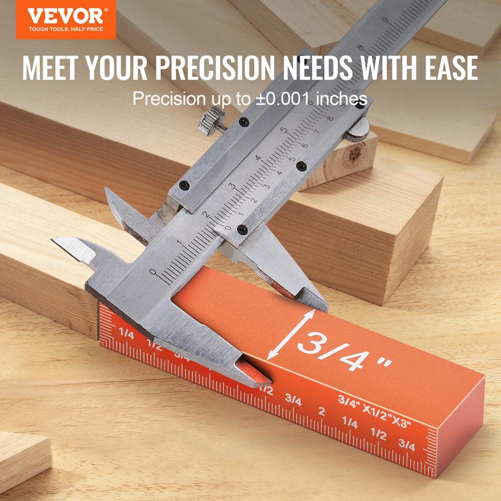 VEVOR 16-Piece Height Gauge Block Set Woodworking Setup Blocks Bar Aluminum 1.8 in. with Storage Case for Router and Table Saw (2)