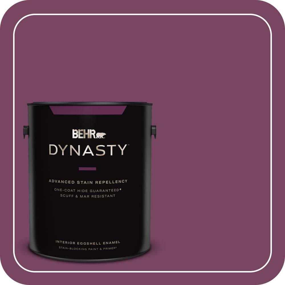 BEHR DYNASTY 1 gal. #690B-7 Plum Jam Eggshell Enamel Interior Stain-Blocking Paint & Primer