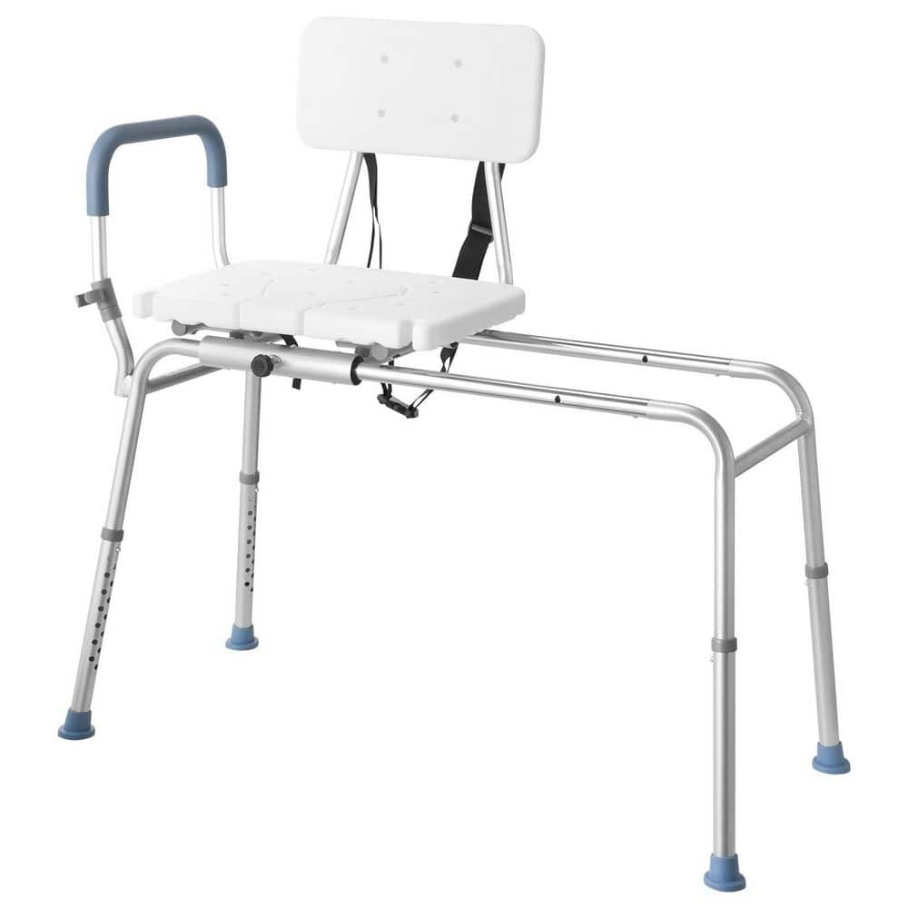 Numhew 400 lbs. Sliding Tub Transfer Bench, Freestanding Bathtub Transfer Bench, Non-Slip Shower Chair for Elderly Disabled (1)