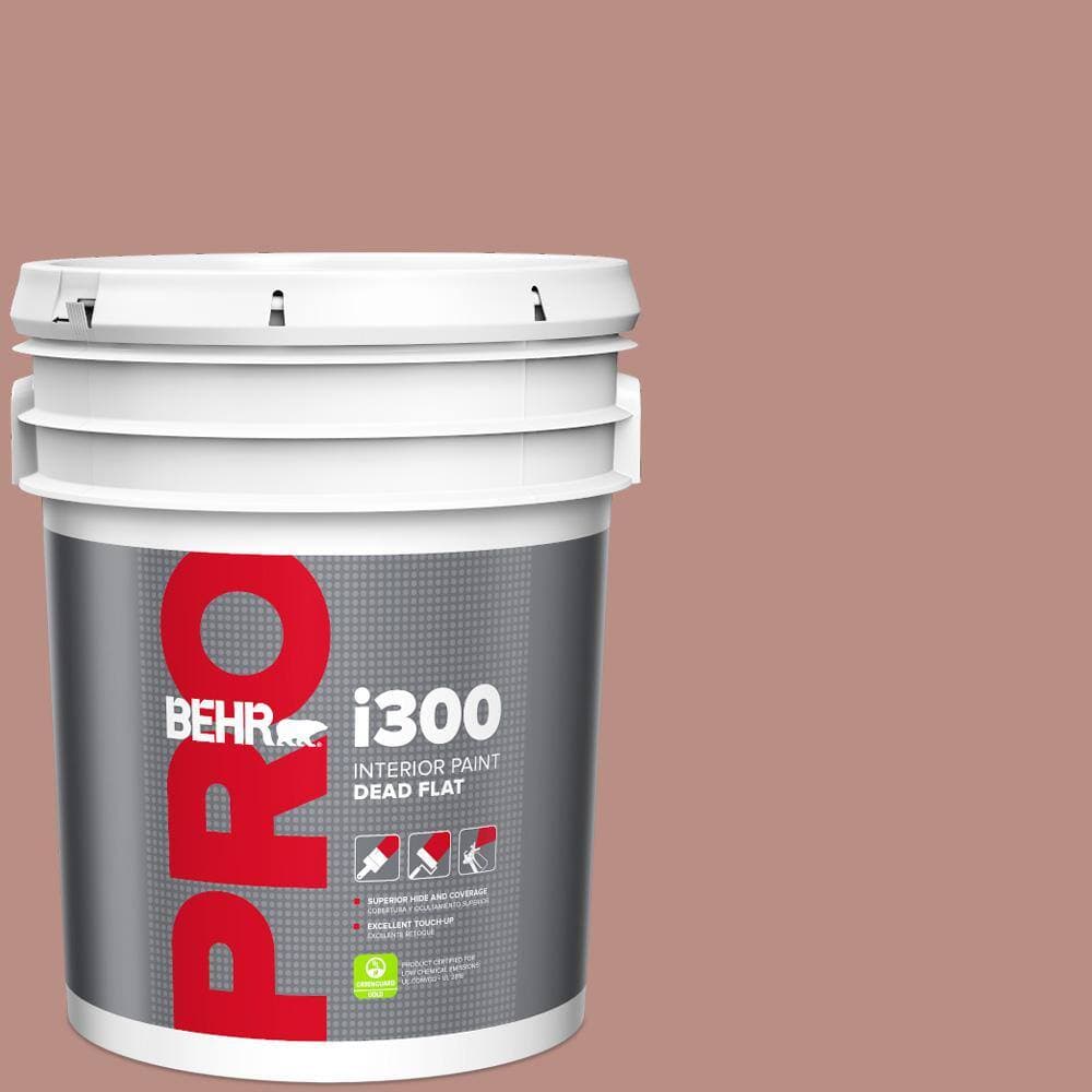 BEHR PRO 5 gal. #170F-5 Brick Dust Dead Flat Interior Paint