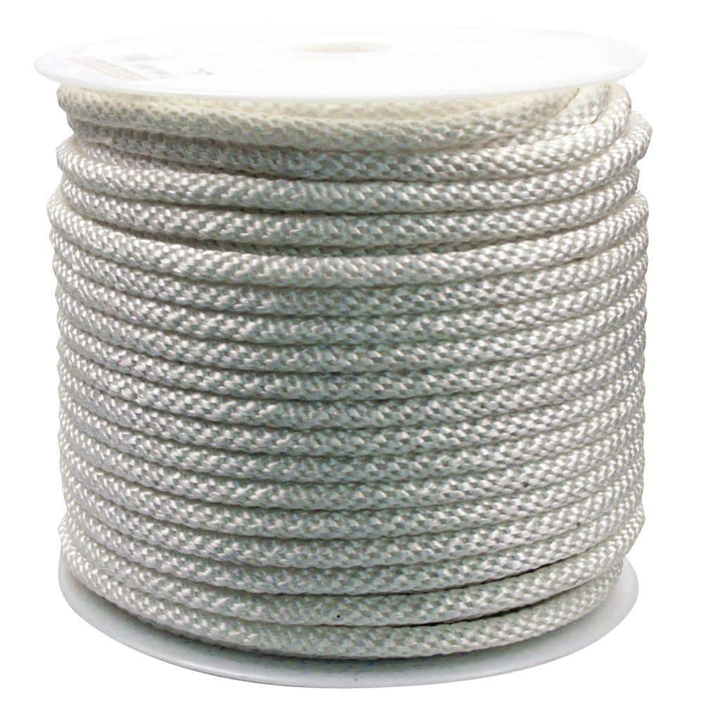 Rope King 1/2 in. x 300 ft. Solid Braided Nylon Rope White