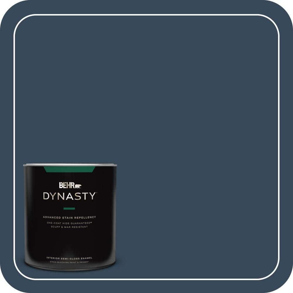 BEHR DYNASTY 1 qt. #570F-7 Midnight Dream Semi-Gloss Enamel Interior Stain-Blocking Paint and Primer
