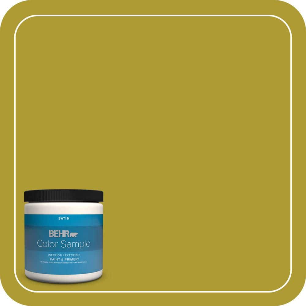 BEHR PREMIUM PLUS #P330-7 Luscious Lime Enamel Interior/Exterior Paint & Primer Color Sample (1)