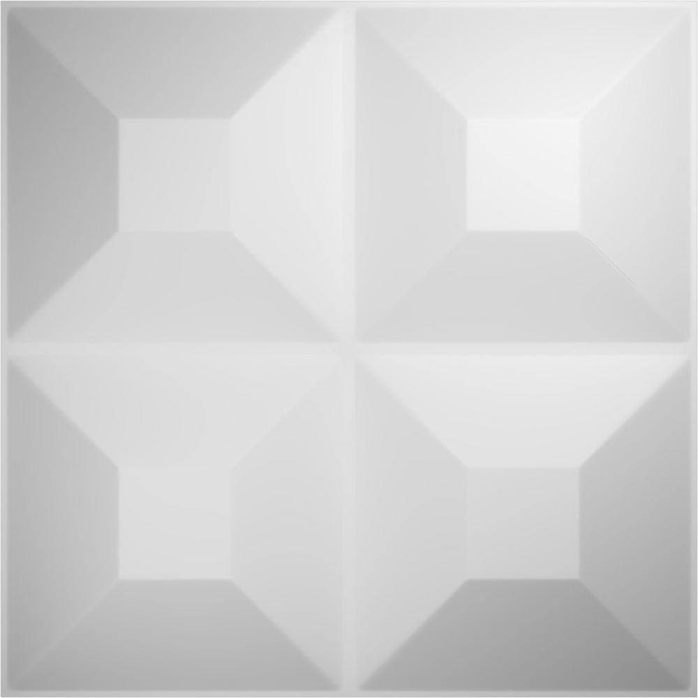 Ekena Millwork 1-5/8 in. x 19-5/8 in. x 19-5/8 in. PVC White Foster EnduraWall Decorative 3D Wall Panel (2.67 sq. ft.) (1)