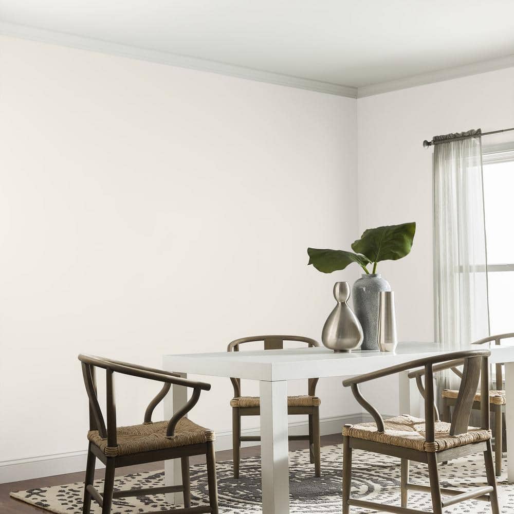 Glidden Premium 1 qt. PPG1075-1 Linen Ruffle Eggshell Interior Latex Paint (4)