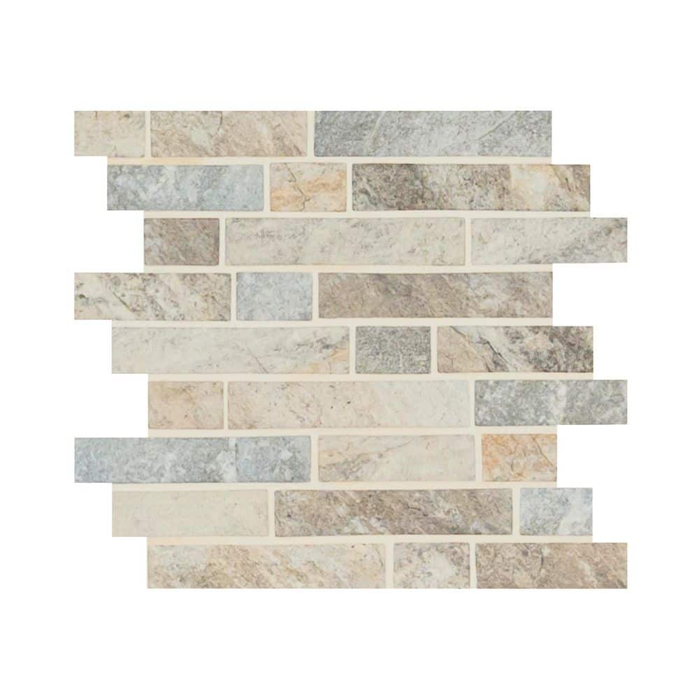 MSI Stonella Interlocking 12 in. x 12 in. x 0.24 in. Glass Mesh-Mounted Mosaic Wall Tile (0.97 sq. ft./Each) (2)