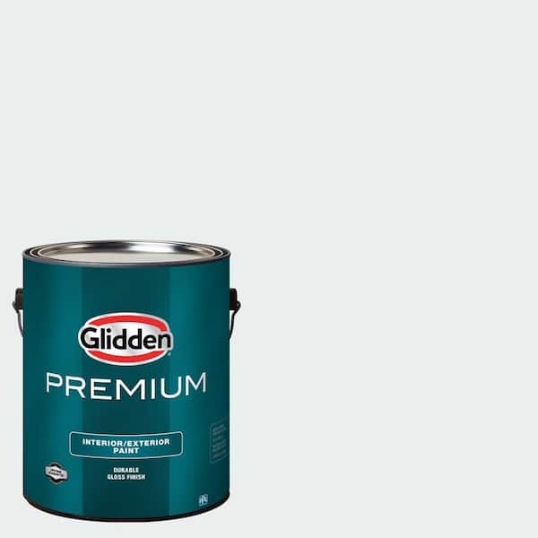 Glidden Premium 1 gal. Moonlit Snow PPG1041-1 High Gloss Interior/Exterior Trim, Door and Cabinet Paint (2)