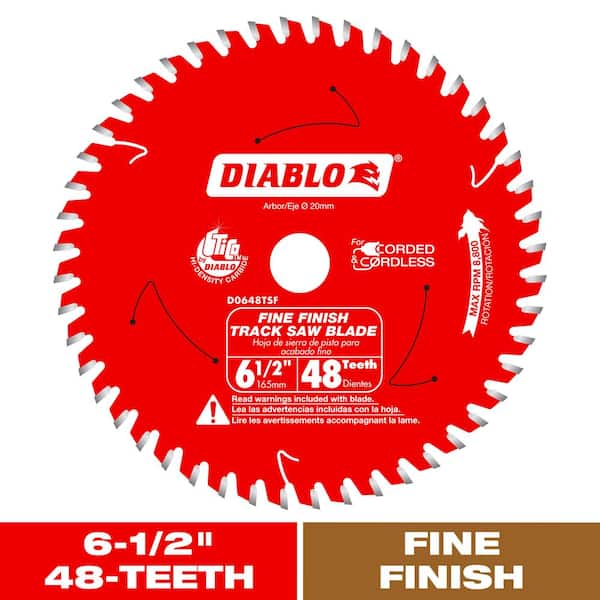 DIABLO 6-1/2 in 48-Tooth Fine Finish and Plywood Track Saw Blade (2)