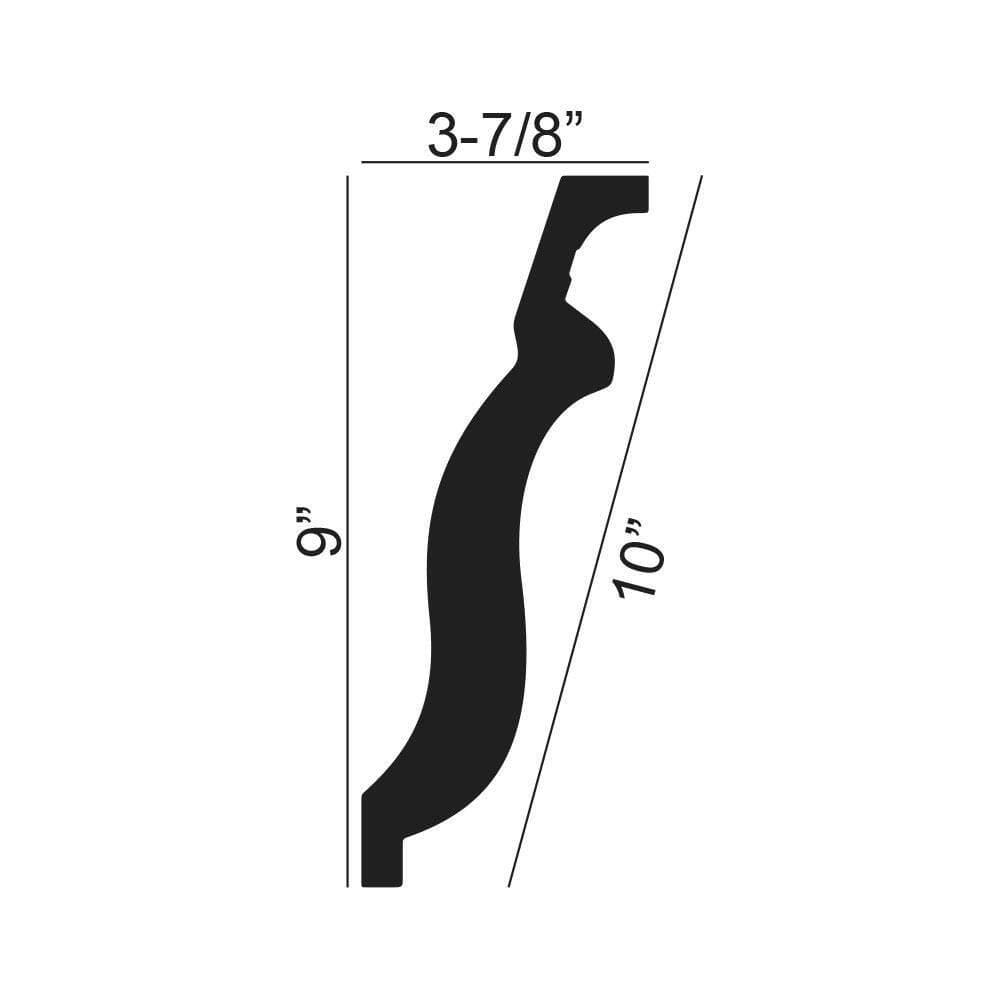 American Pro Decor 3-7/8 in. x 9 in. x 96 in. Leaves Polyurethane Crown Moulding Pro Pack 16 LF (2-Pack) (3)