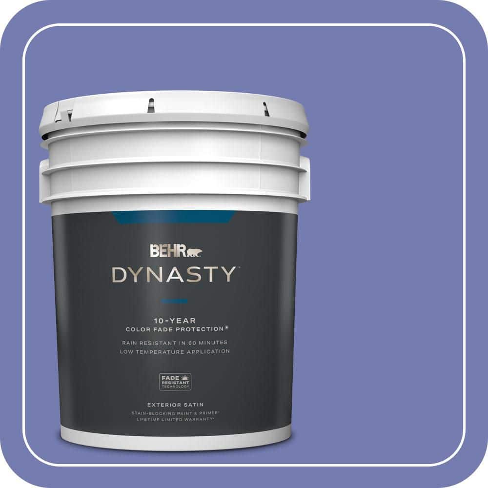 BEHR DYNASTY 5 gal. #620B-6 Magic Moment Satin Enamel Exterior Stain-Blocking Paint & Primer