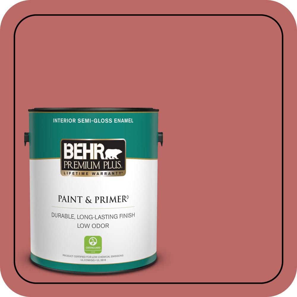 BEHR PREMIUM PLUS 1 gal. #MQ1-11 Drama Queen Semi-Gloss Enamel Low Odor Interior Paint & Primer