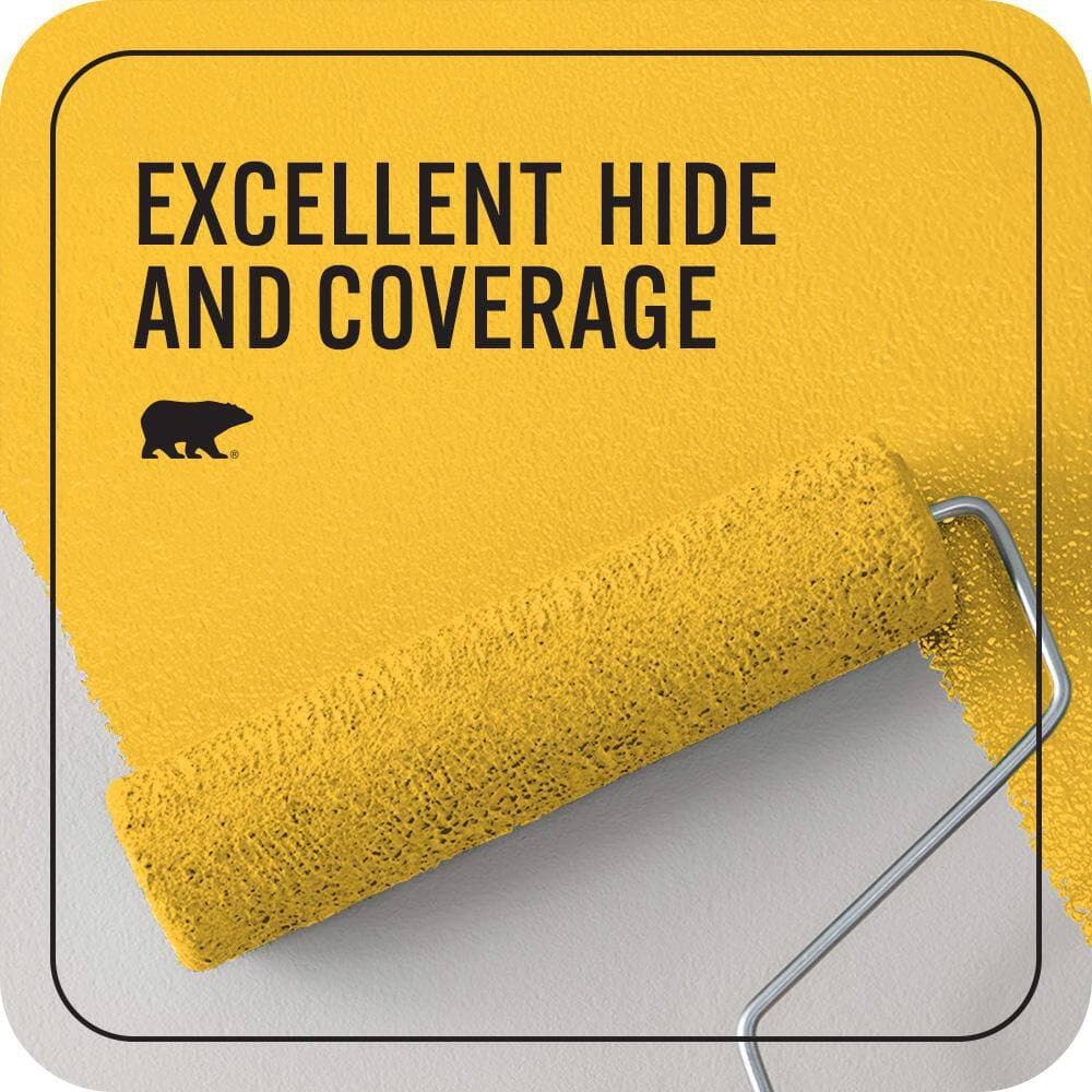 BEHR PREMIUM PLUS #330B-7 Sunflower Enamel Interior/Exterior Paint & Primer Color Sample (4)