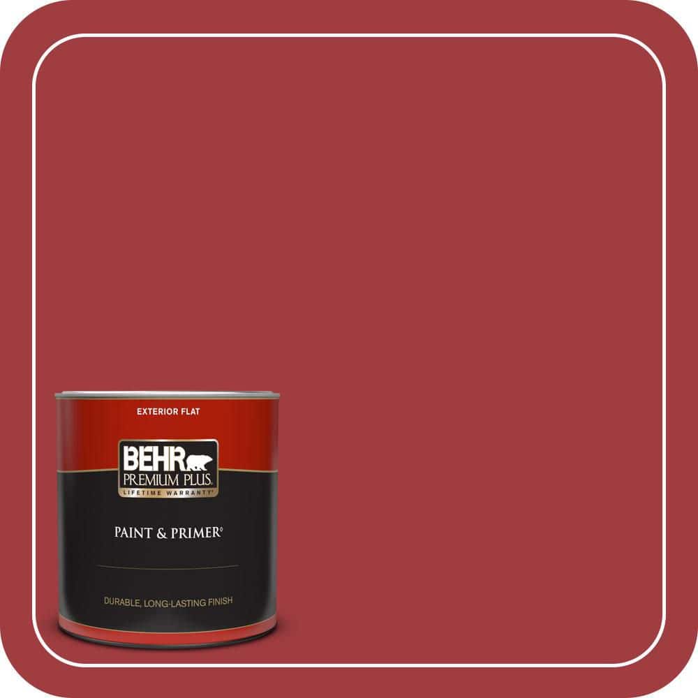 BEHR PREMIUM PLUS 1 qt. #S-G-150 Ruby Ring Flat Exterior Paint & Primer