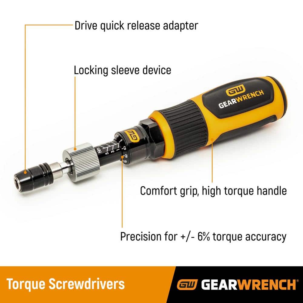 GEARWRENCH 1/4 in. Drive 21-163 in./oz. Torque Screwdriver (2)