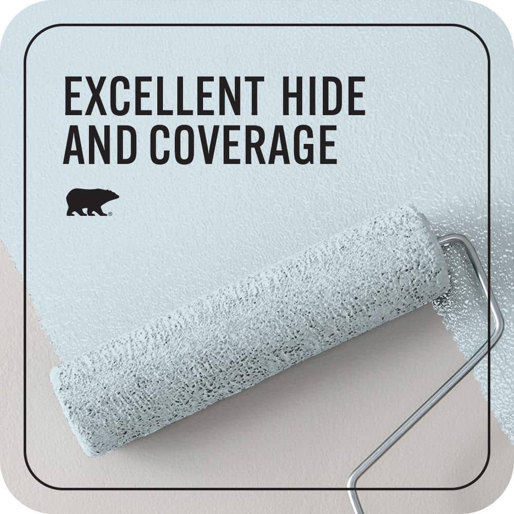 BEHR PREMIUM PLUS 1 qt. #560C-1 Rain Water Eggshell Enamel EcoMix Plant-Based Interior Paint & Primer (2)