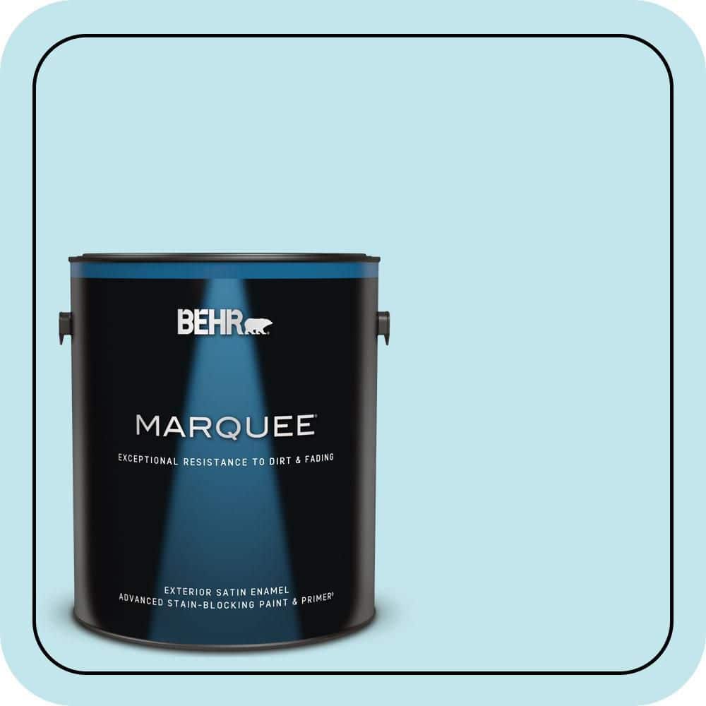 BEHR MARQUEE 1 gal. #520A-2 Ice Flower Satin Enamel Exterior Paint & Primer