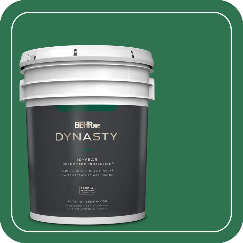 BEHR DYNASTY 5 gal. #P420-7 Crown Jewel Semi-Gloss Exterior Stain-Blocking Paint & Primer