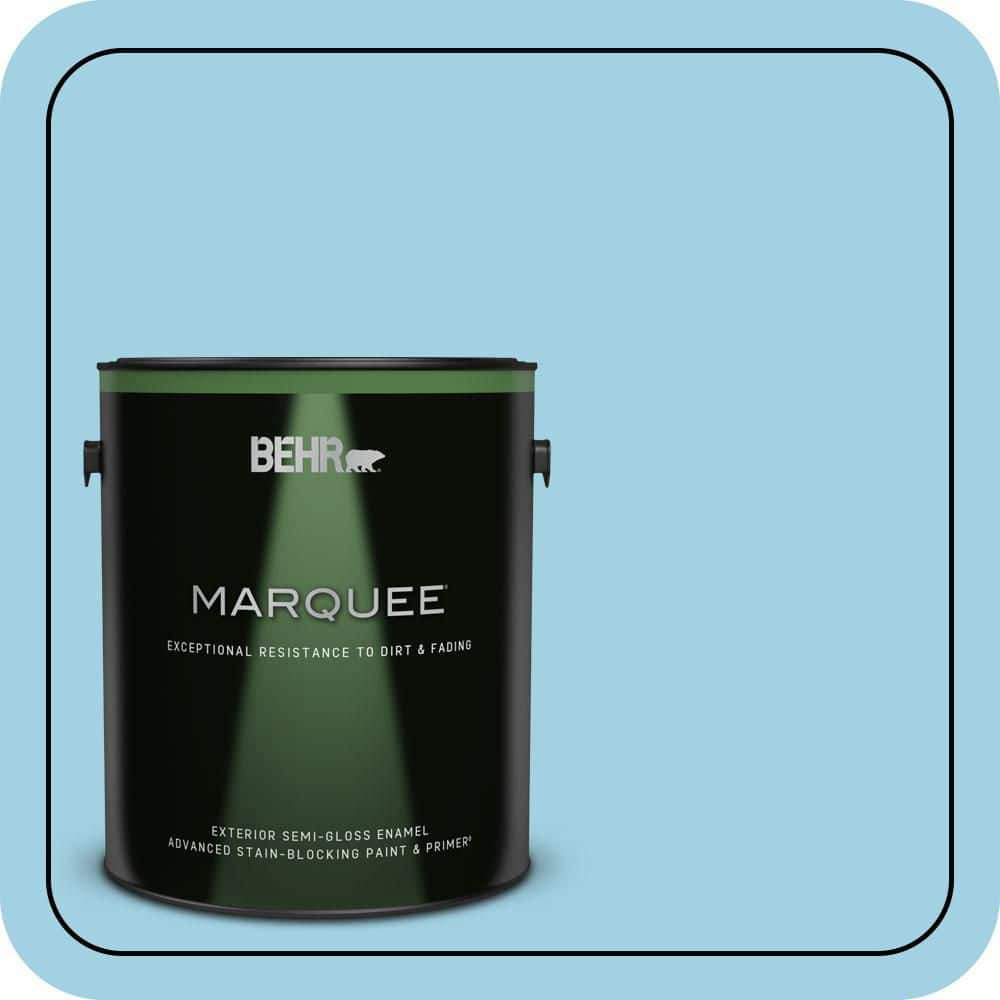 BEHR MARQUEE 1 gal. #540C-3 Sea Rover Semi-Gloss Enamel Exterior Paint & Primer