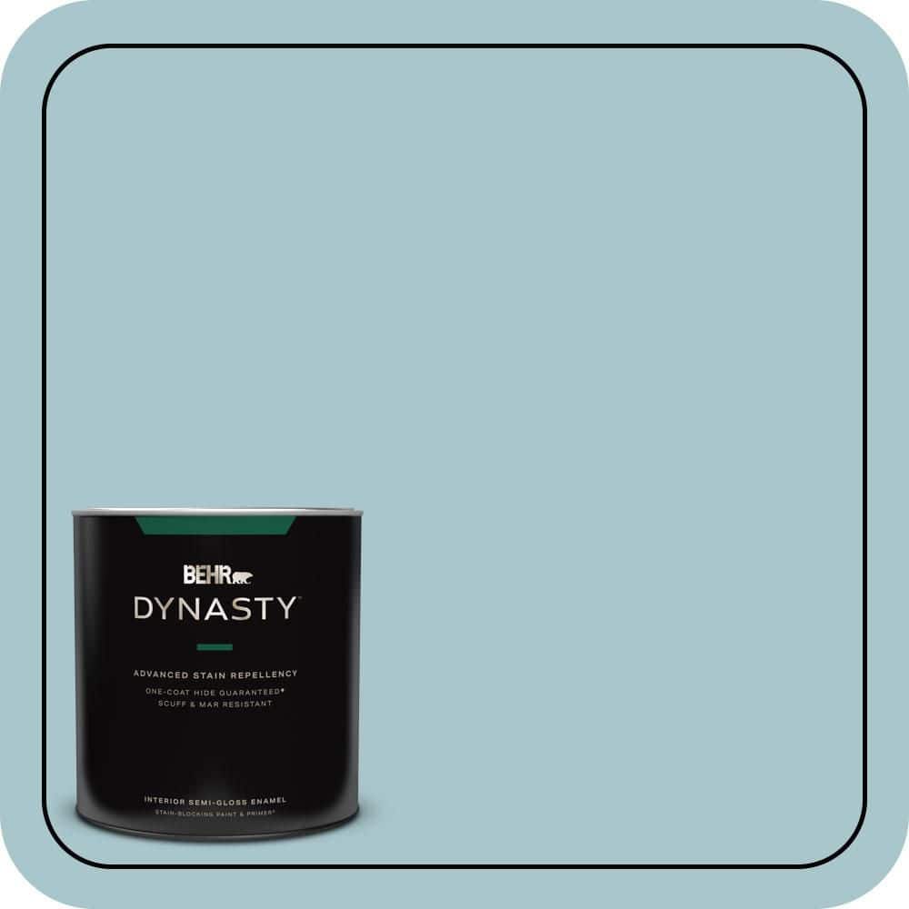 BEHR DYNASTY 1 qt. #S450-3 Spring Storm One-Coat Hide Semi-Gloss Enamel Interior Stain-Blocking Paint & Primer