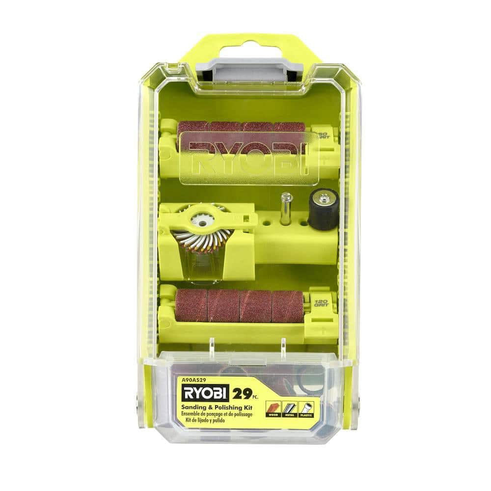 RYOBI Rotary Tool Sanding and Polishing Kit (For Wood, Metal and Plastic)