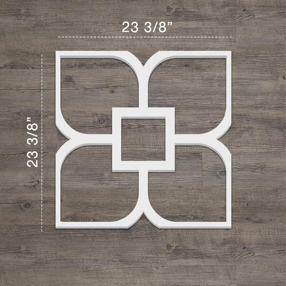 Ekena Millwork 23 3/8"W x 23 3/8"H x 3/8"T Large Olivia Decorative Fretwork Wall Panels Architectural Grade PVC (2)