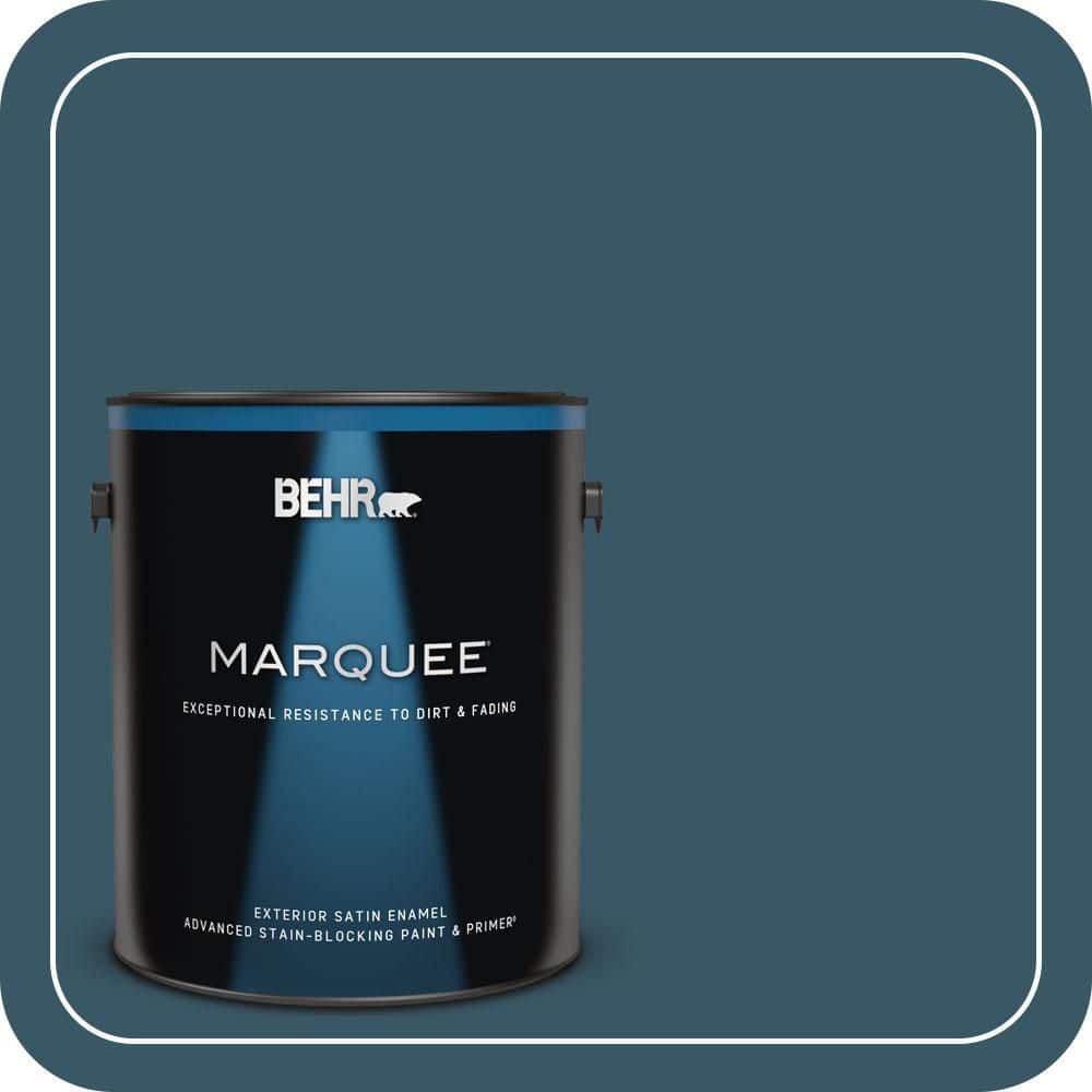 BEHR MARQUEE 1 gal. #S460-7 Deep Breath Satin Enamel Exterior Paint & Primer