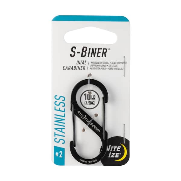 Nite Ize S-Biner Dual Carabiner Stainless Steel #2 in Black (2)