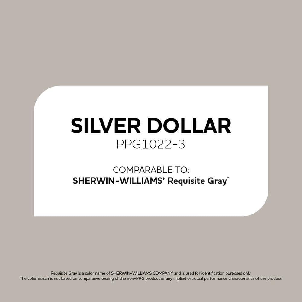 Glidden 8 oz. PPG1022-3 Silver Dollar Satin Interior Paint Sample (2)