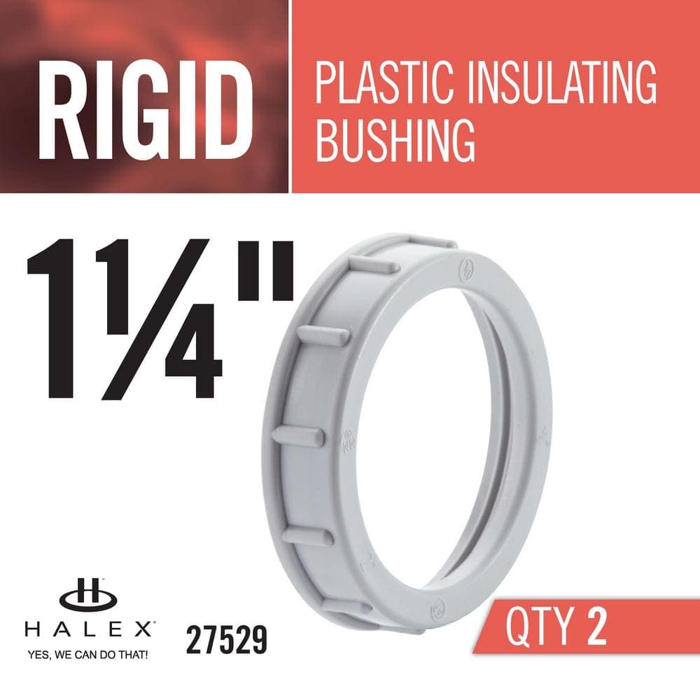 Halex 1-1/4 in. Rigid Plastic Insulated Bushing (2-Pack) (2)